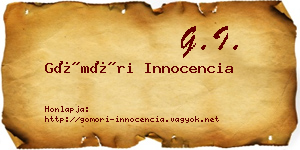 Gömöri Innocencia névjegykártya